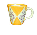 Cone mug purple flowers – orang